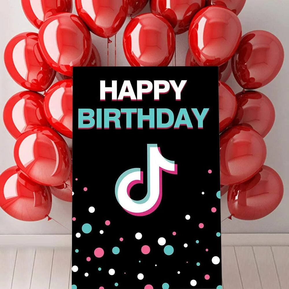 Тик ток. Tik Tok Happy Birthday. Тик ток Happy Birthday. Tik Tok Party фон.