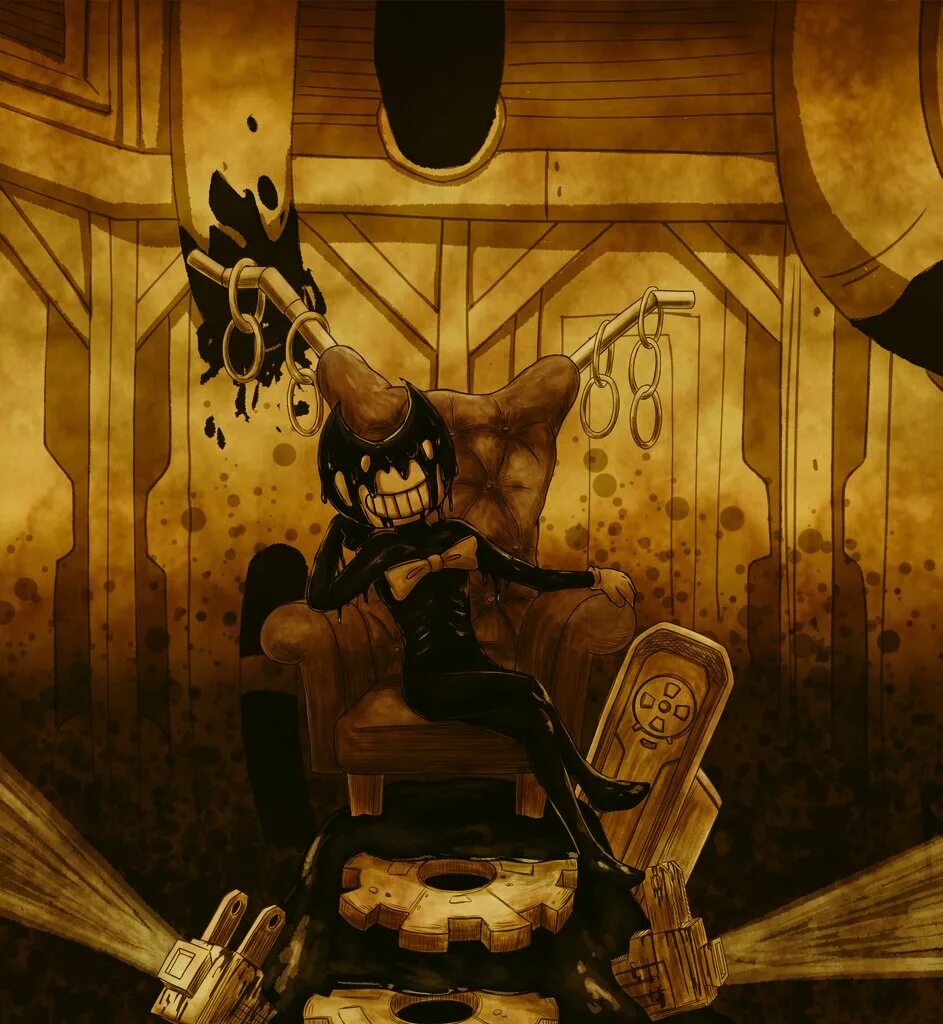 Bendy and the Ink Machine демон. БЕНДИ И чернильная машина 2. Bendy and the Ink Machine БЕНДИ демон. Bandy чернильный демон. Бенди и чернильная машина 5 глава