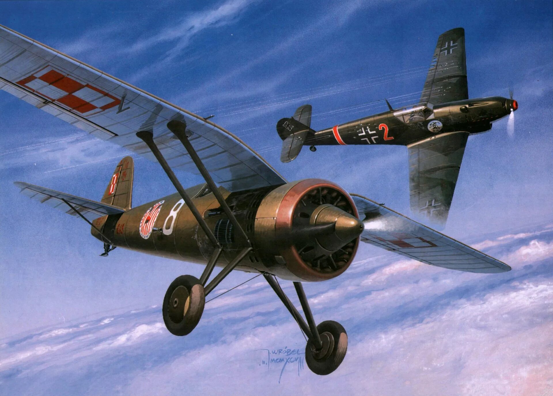Самолеты истребители второй мировой войны. PZL p11c самолет. PZL P.11. Польский истребитель PZL P.11a. PZL P.11 самолет.