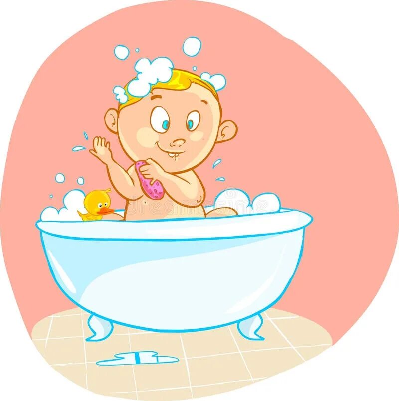 He has a bath. Малыши в ванной мультяшные. Мультяшка в ванне. Мультяшки малыш в ванне. Мультяшный ребенок в ванной.