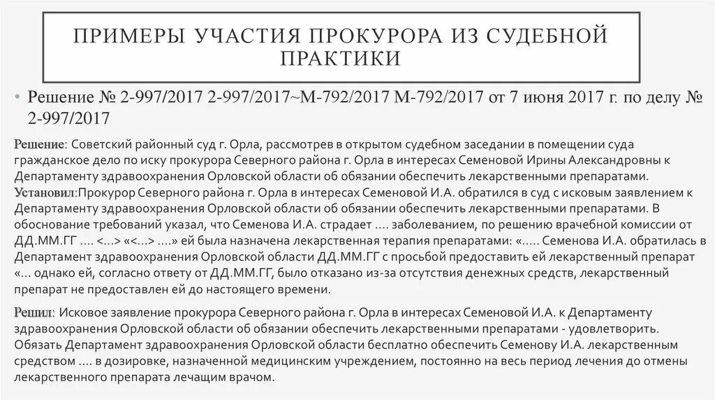 Образцы документов судебной практики