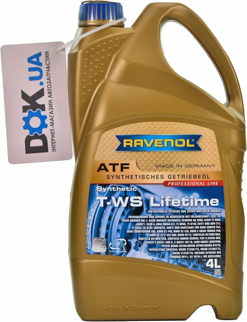 Ravenol ATF T-WS. Ravenol ATF T-WS Lifetime. 4014835743397 Ravenol. Ravenol ATF T WS Lifetime артикул.