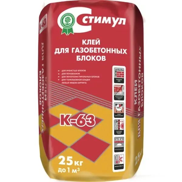 Летний клей, мешок 25 кг - Пермский завод газобетона - Товар на картинке можно купить.