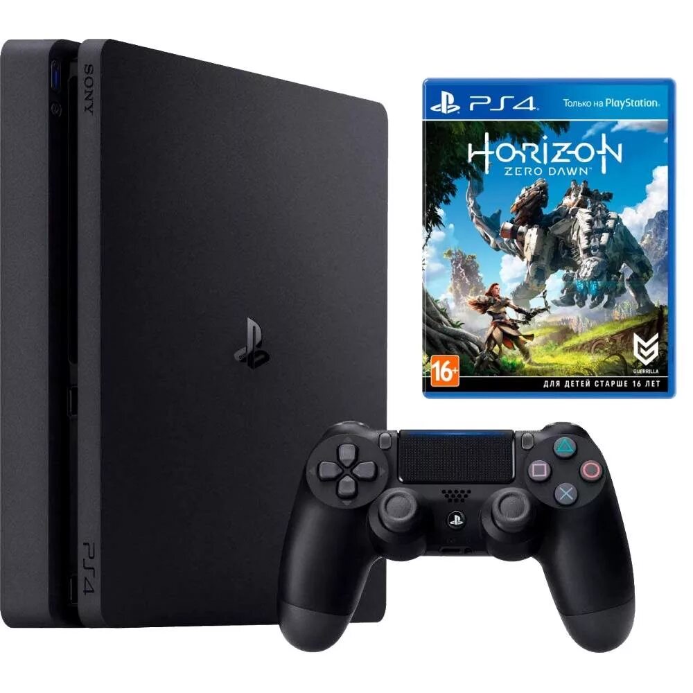 Купить недорогой playstation. Сони плейстейшен 4. PLAYSTATION 4 Slim 1000 GB. Горизонт игра на плейстейшен 4. Sony 4.