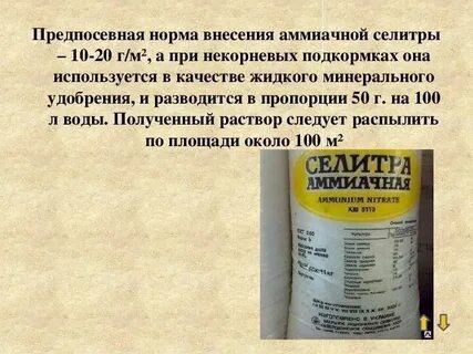 Материальный баланс аммиачной селитры
