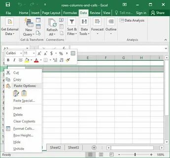 Application rows