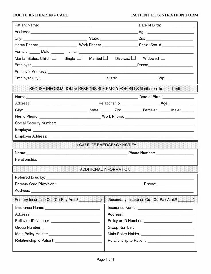 From form. Patient information form. bestdoctor бланк. forms doctor. medical registration blank.