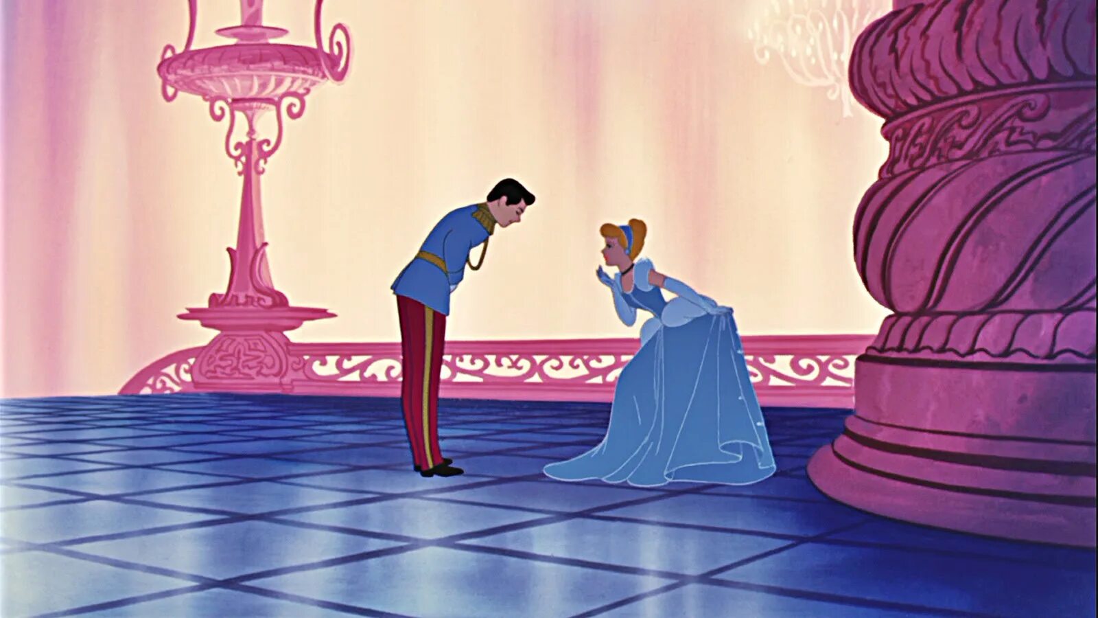 Cinderella] Princess and Prince 3 часть. Бар принц и принцесса фон. Футаж бального зала Золушки. Принц и принцесса рассматривают землю.