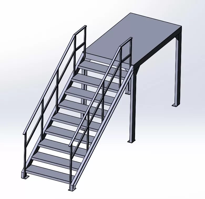 Металлоконструкции лестниц лм1. Лестница трап с площадкой ЛТП-1,7 ступень 100 мм., разборная. Лестница металлическая стационарная - кл-1, АРМ. Al(a240) ф25мм. СПДС лестница металлическая.