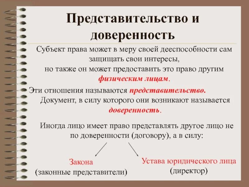 Представительство и доверенность в гражданском праве. Представительство и доверенность различия. Понятие представительства в гражданском праве. Понятие и виды доверенности.