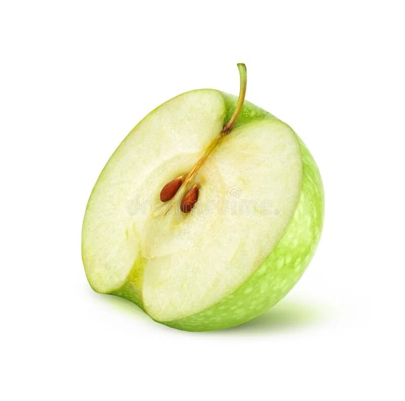Половина зеленого яблока