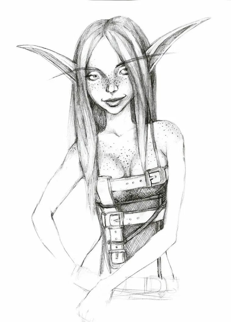 Нарисовать эльфа. Эльф скетч. Картинки для срисовки эльфы. Эльф скетч. Как нарисовать девочку эльфа.