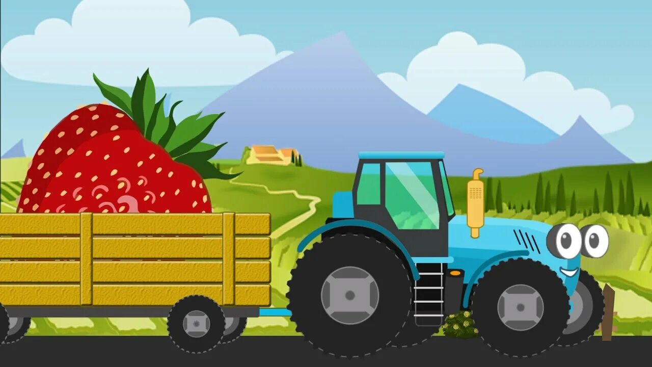 Песня трактора ягодки. Габор синий трактор. Синий трактор синий трактор ягодки. Овощи и фрукты. Синий трактор. Синий трактор для малышей ягоды.