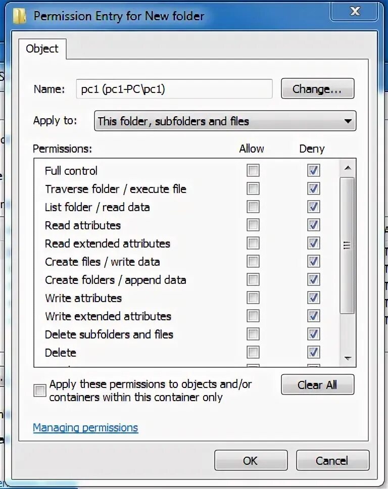 Permissions controller