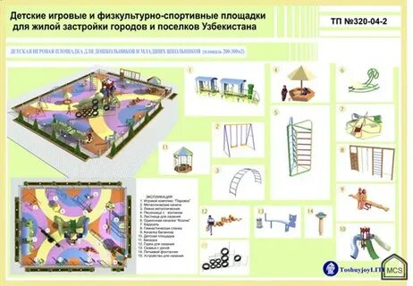 Определите план детской площадки