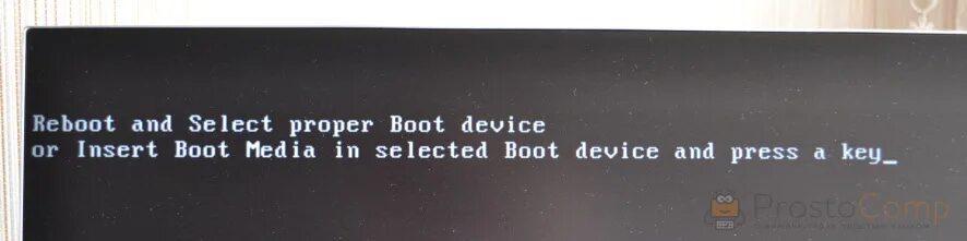 Reboot and select proper device ssd. Ошибка reboot and select proper boot device. перезагрузитесь и выберите подходящее загрузочное устройство. что такое загрузочное устройство на компьютере. reboot and select proper boot device or insert boot media in selected boot device and press a key.