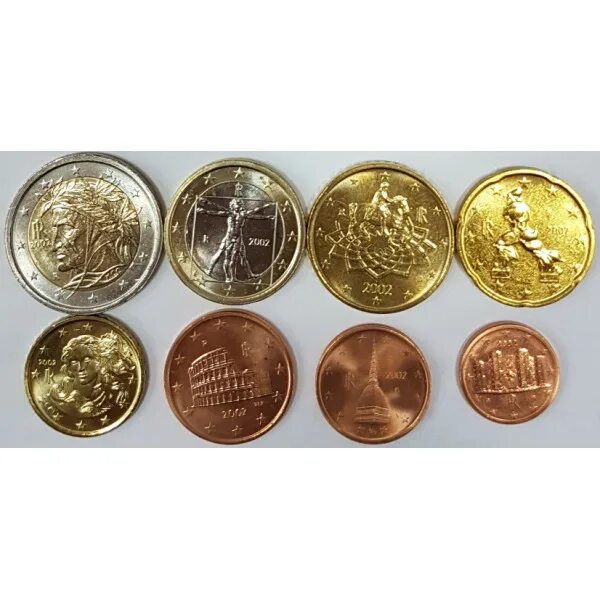 Сколько монет евро. Монеты евро Аверс. Полный набор монет евро 2002 года. Евро монета Обратная сторона.