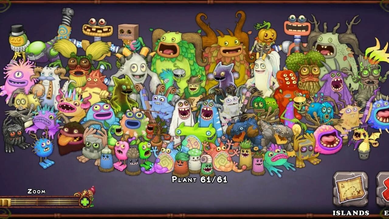 Все острова в my sing monsters. Монстры на острове растений в my singing Monsters. Вся коллекция 1 острова my singing Monster. Коллекция монстров singing Monsters. Остров эфира my singing.