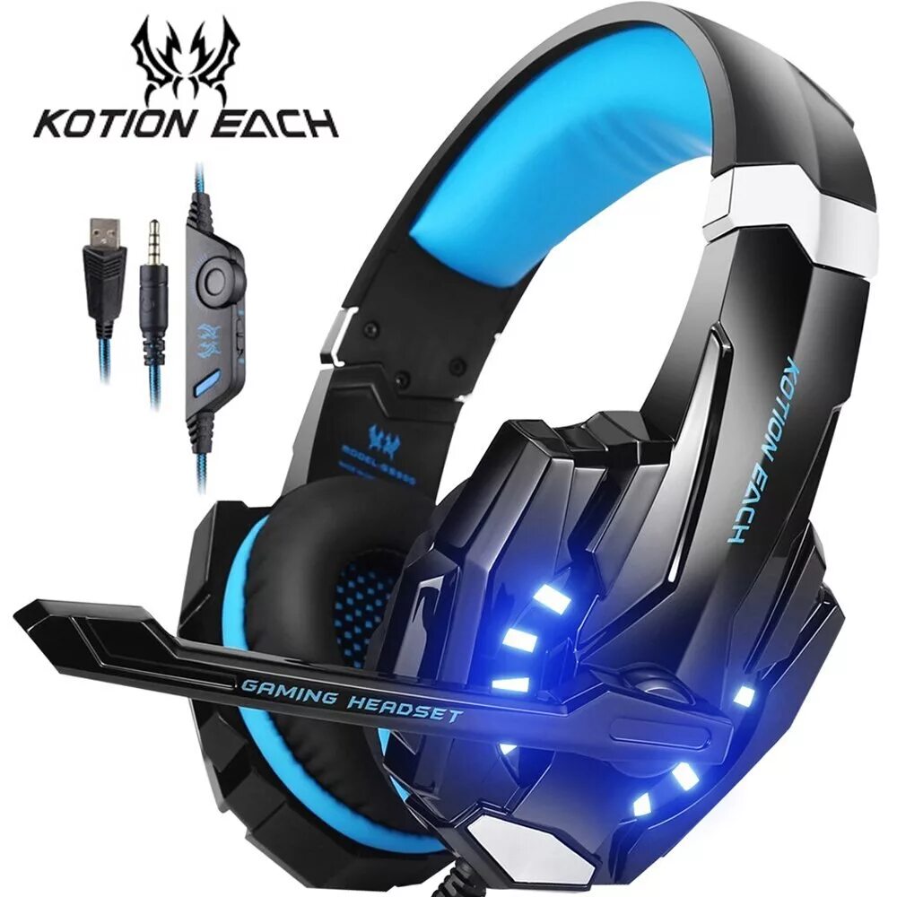 Наушники с микрофоном для телефона и компьютера. Наушники kotion each. kotion g9000. g2000 g9000 игровой гарнитуры. наушники bengoo g9000.