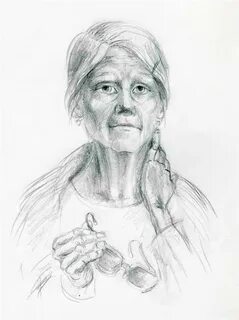 Легкий портрет пожилого человека.