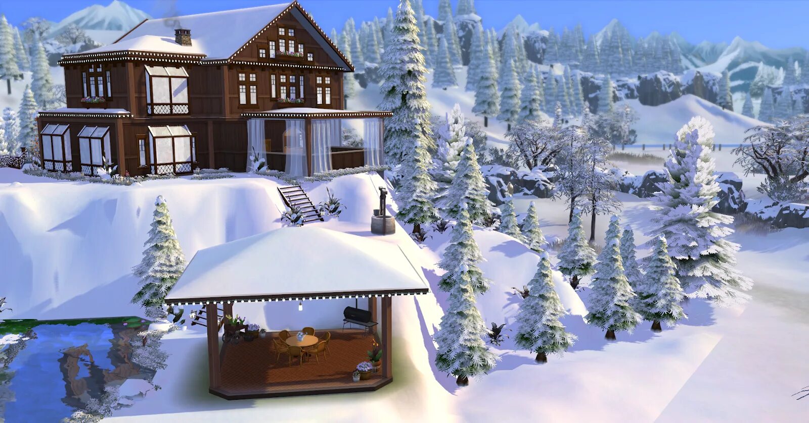 Зимний город в симс 4. Sims 4 гора комореби. Симс зимние дома 4. Симс 4 скрины города. Снежные просторы.