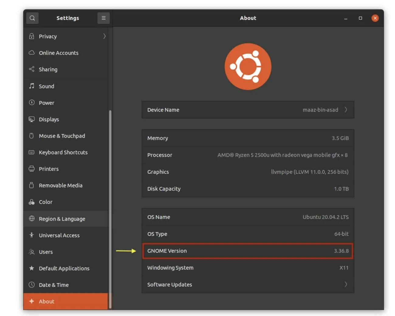 Ubuntu информация о системе. Ubuntu about system. ubuntu узнать версию gnome. настройка и обновление по. графический интерфейс настройки сети убунту.