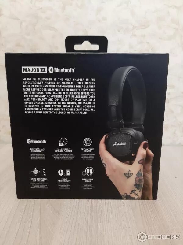 Отзыв о Наушники Marshall Major III bluetooth Отличные наушники