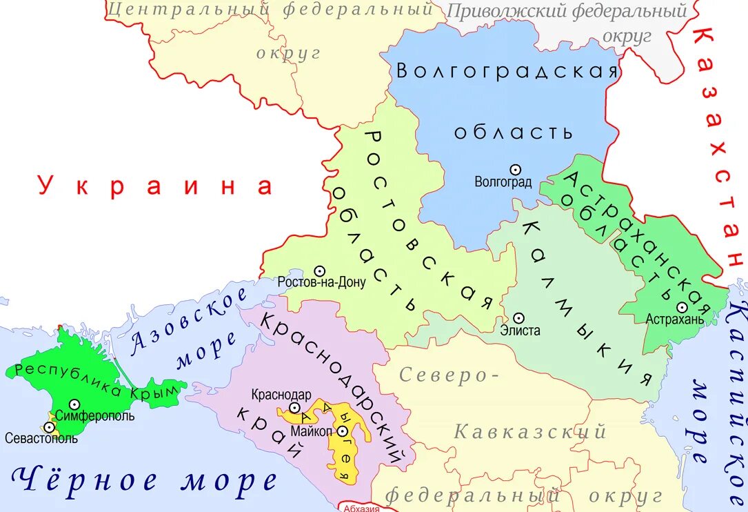 Карта южных вопрос. Административная карта южного федерального округа. карта субъектов рф южный федеральный округ. южный федеральный округ и северо-кавказский федеральный округ. южный федеральный округ на карте россии.