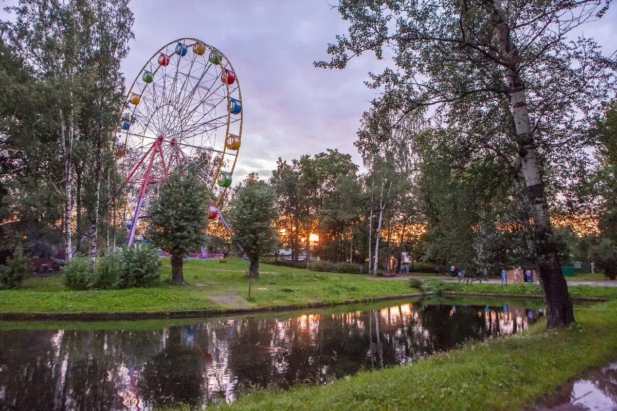 Погулять оренбурге. Бабушкин парк в Санкт-Петербурге. Парк имени Бабушкина. Парк имени Бабушкина в Санкт-Петербурге аттракционы. Колесо обозрения парк Бабушкина.