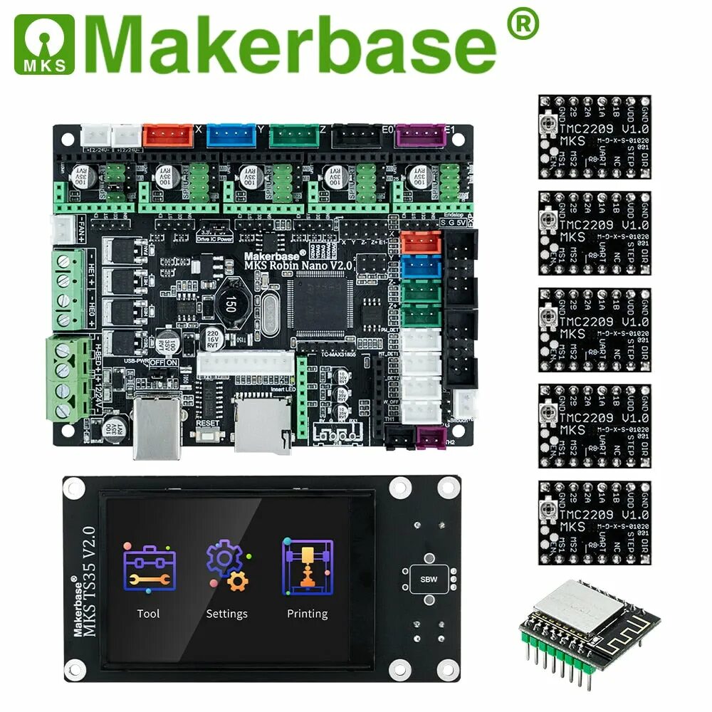 MKS Robin Nano v1. Makerbase MKS Robin Nano v2.0. MKS Robin Nano v1.3. MKS Robin Mini v2.0.