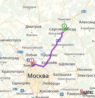 Москва химки расстояние в км