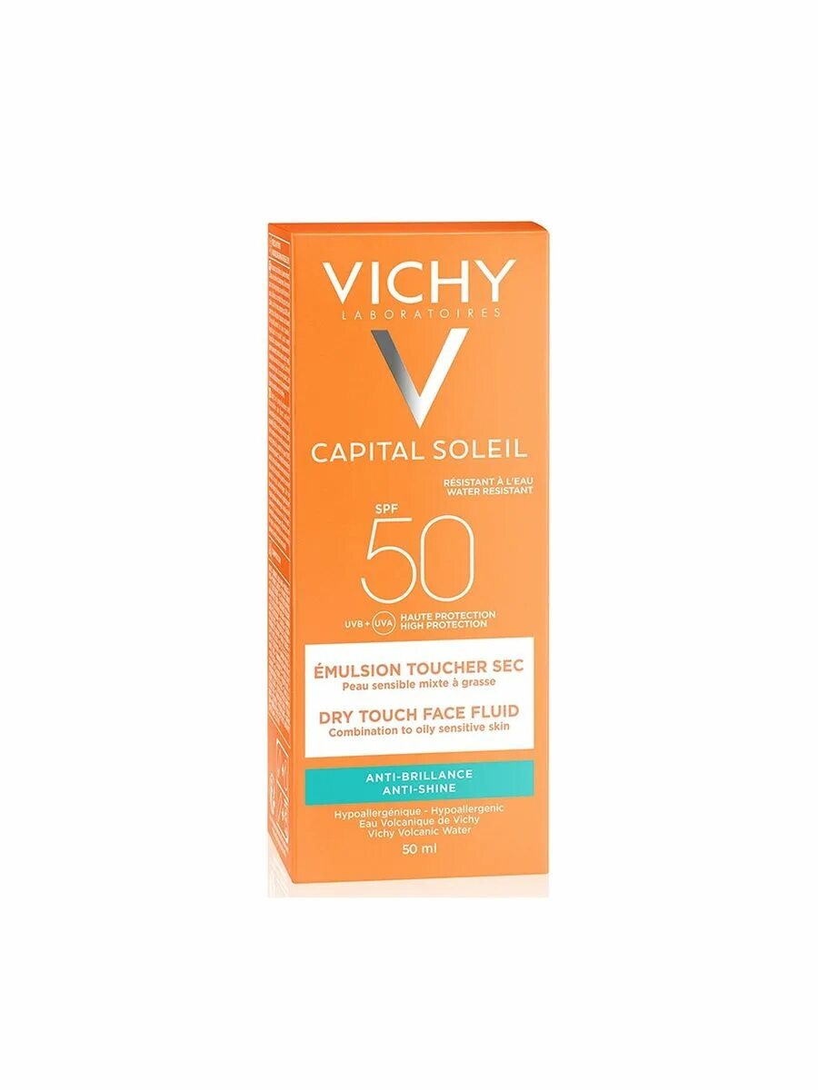 Capital soleil 50 мл vichy. Vichy ideal Soleil эмульсия SPF 50. Виши солнцезащитный SPF 50+. Vichy Capital Soleil spf50+. Vichy Capital Soleil SPF 50 флюид.