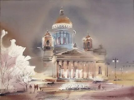 Акварель петербург