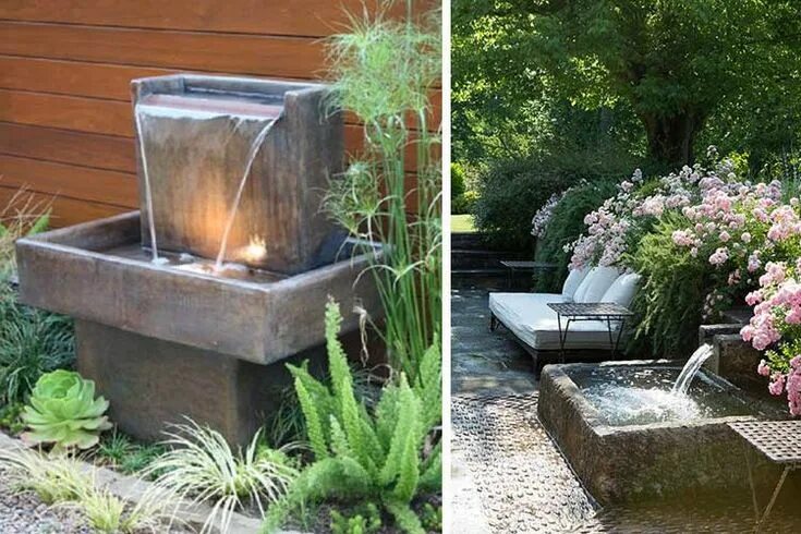 Farm Pond Fountains Pool Design Ideas Бассейн на заднем дворе, Идеи устройства з