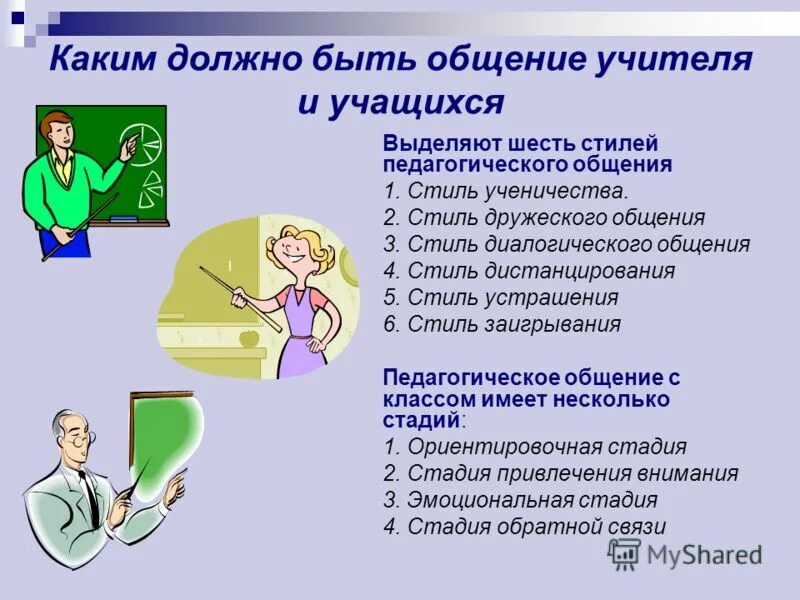 стиль общения учителя с учащимися