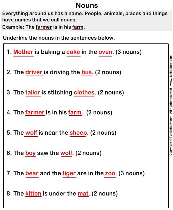 Underline the sentences