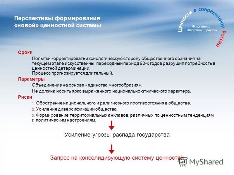 Классификация ценностей. Формирование новой системы ценностей. Цепочка создания ценности. Этапы формирования ценности. Структура ценностных ориентаций личности.