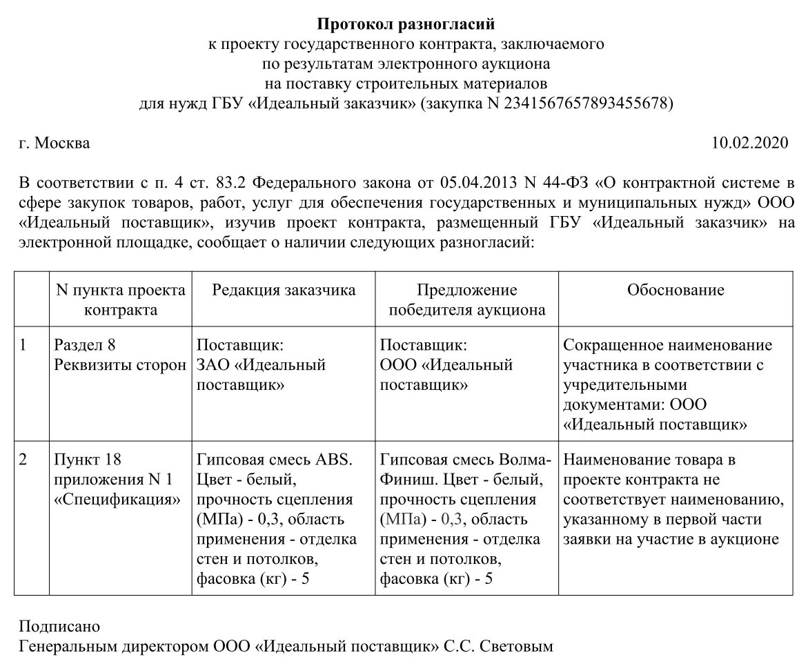 В срок согласованный сторонами. Форма протокола разногласий к контракту по 44-ФЗ форма. Протокол разногласий к государственному контракту 44 ФЗ образец. Шаблон протокола разногласий к договору. Образец договора с протоколом разногласий образец.