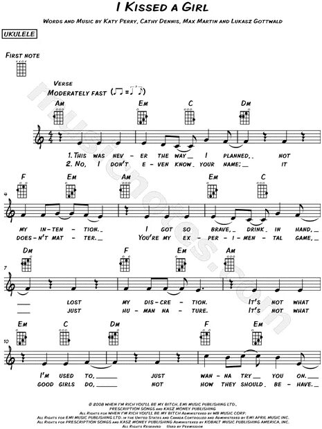 Песня i miss kiss kiss. I Kissed a girl Ноты. Katy Perry i Kissed a girl Ноты. I Kissed a girl Ноты для фортепиано. I Kissed a girl аккорды.