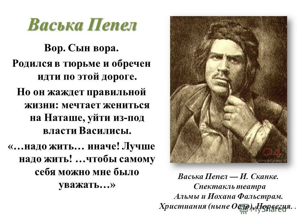 образ васьки пепла в пьесе на дне. васька пепел. обитатели ночлежки в пьесе на дне. пепел из пьесы на дне. максим горький на дне васька пепел.