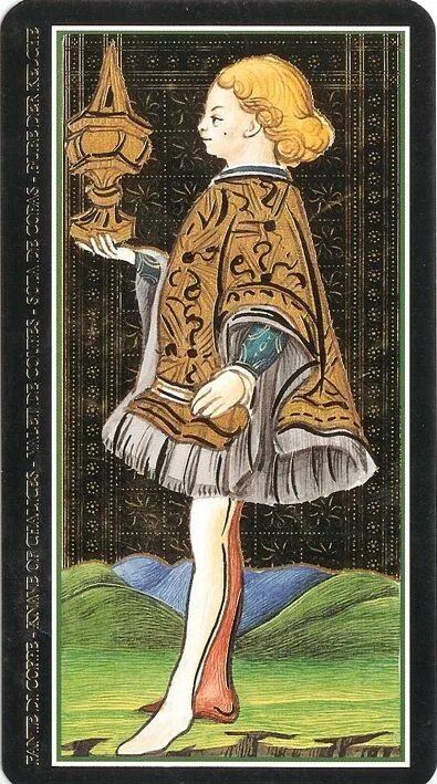 Фортуна и паж кубков. Таро висконти паж кубков. золотое таро паж кубков. таро висконти-сфорца золотое. таро паж кубков кубков.