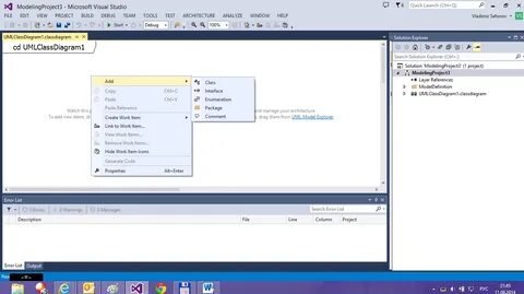 Как посмотреть диаграмму классов в visual studio 2019