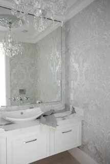 Серебристые в ванной