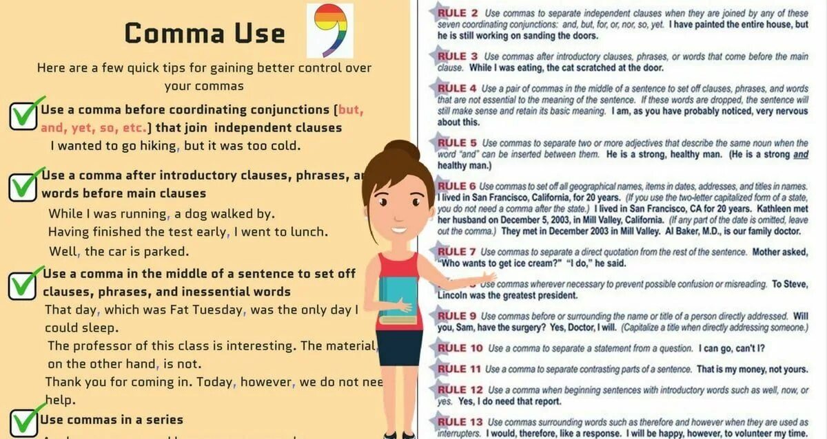 Comma Rules. Using commas in English. Commas in English Rules. Comma это в английском. Practice english com