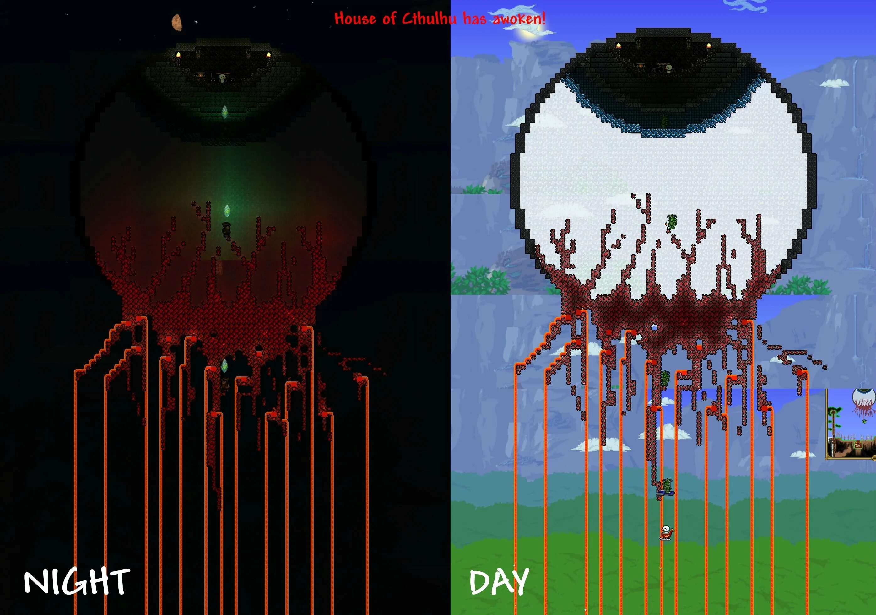 Арена террария для боссов. Арена для ктулху. Пвп арена террария. Арена для ктулху. Кирпичный босс террария.
