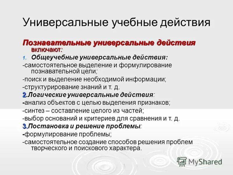 Цель познавательной информации