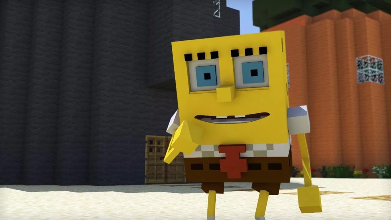 Spongebob minecraft. Спанч Боб майнкрафт. Майнкрафт губка Боб майнкрафт. Спанч Боб в МАЙНКРАФТЕ постройка. Губка Боб квадратные штаны в МАЙНКРАФТЕ.