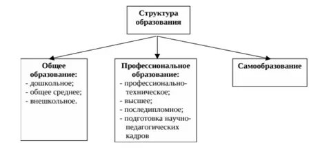 Представьте в виде схемы виды образования