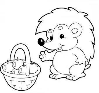 Coloriage Hérisson et Champignon - télécharger et imprimer gratuit sur Coloriage
