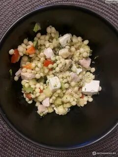 Птитим с овощами на сковороде